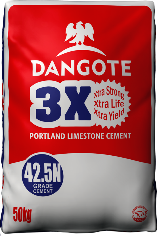 Dangote 3Xtra Strong 50kg Portland limestone cement bag